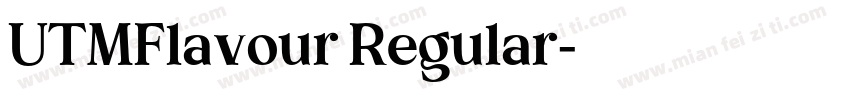 UTMFlavour Regular字体转换